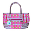 PRE-OWNED - Glove It Pink Plaid Santa Cruz Tote Bag - Tags Attached secondhand shopping Style and Give
