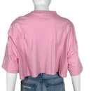 PRE-OWNED - Divided Pink Short Sleeve Cropped T-Shirt - Size XL