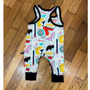 PRE-OWNED - Peregrine Kidswear Modern Art Tank Romper - Size 6 to 9 months