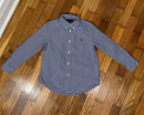 PRE-OWNED - Ralph Lauren Blue Gingham Plaid Long Sleeve Shirt Size Boys 6