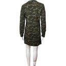 PRE-OWNED - OLIVACEOUS Green Camouflage Mini Dress Size Medium