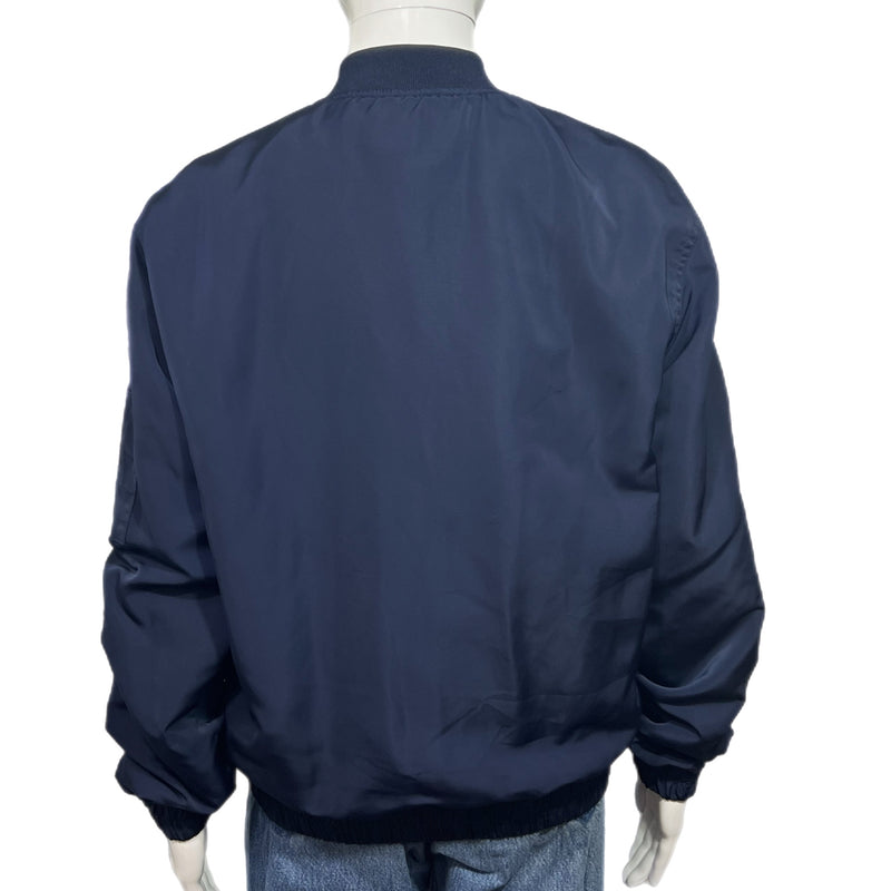 PRE-OWNED - Forever 21 Men's Navy Lined Bomber Jacket