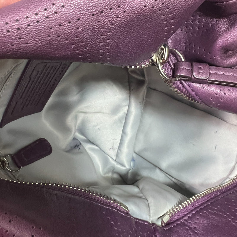 PRE-OWNED - Coach Purple Leather Handbag