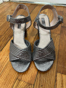 PRE-OWNED - TOPSHOP RADIANT Metallic Silver Sandals Size 37