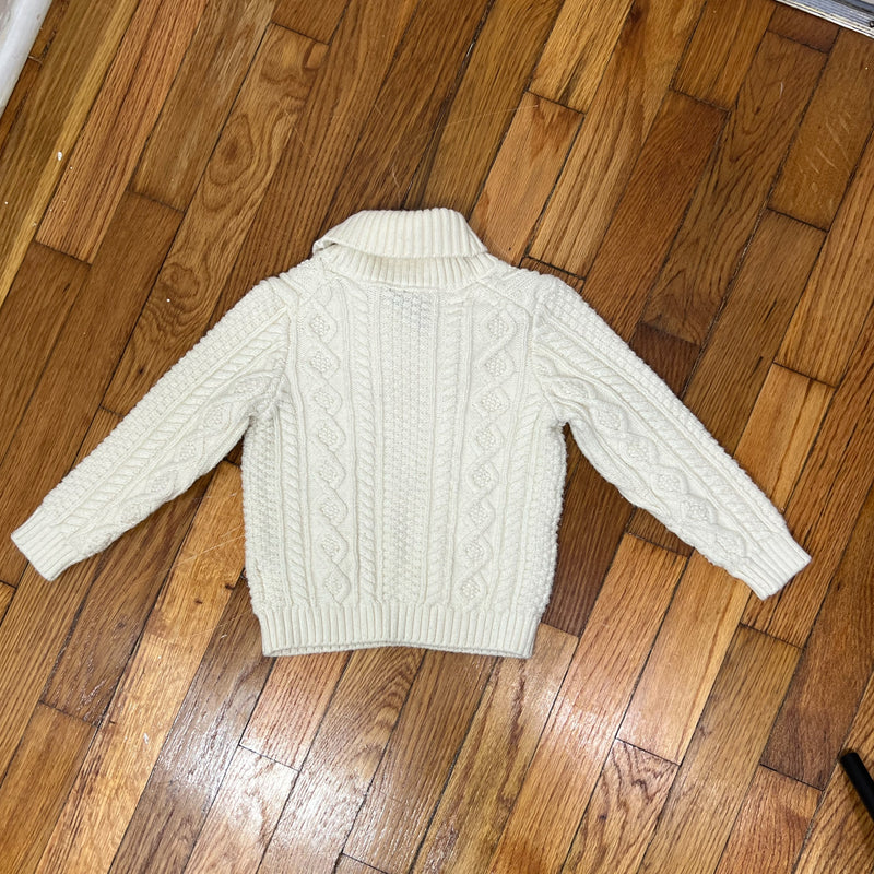 PRE-OWNED - Janie and Jack Ivory Cable Knit Sweater Size 18 to 24 Months