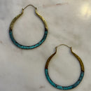 PRE-OWNED -Anthropologie Dipped Patina Hoops