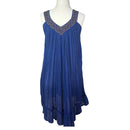 PRE-OWNED -  Unbranded V Neck Dress with Gold Accent Straps