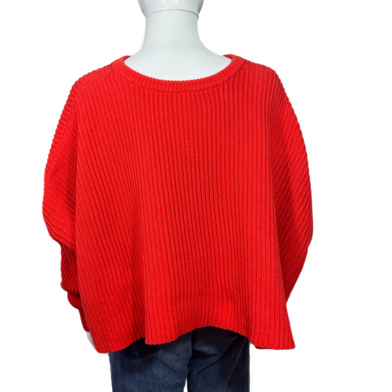 PRE-OWNED - Free People Crew Neck Cropped Ribbed Sweater