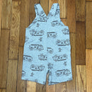 PRE-OWNED - Carter's Grey & Navy Construction Truck Overalls Size 18 Months