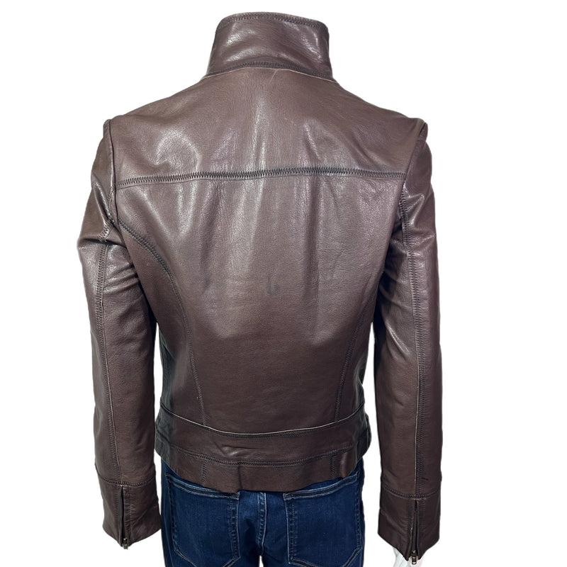 PRE-OWNED - Caslon Brown Leather Jacket