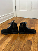 PRE-OWNED - Aquatalia Suede Black Moto Boot Size 5.5