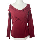  CHICWISH Off the Shoulder Long Sleeve Shirt Preowned Size Large