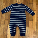 PRE-OWNED - Carter's Striped Long Sleeve with Tiger Accent Romper 6 Months