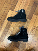 PRE-OWNED - Aquatalia Suede Black Moto Boot Size 5.5