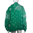 PRE-OWNED -edikted Green Bandana Zip Up Hoodie Size M/L