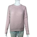 PRE-OWNED - Rebecca Taylor Lavender Waffle Wool Cashmere Blend Crewneck Sweater Style and Give Secondhand Shopping 
