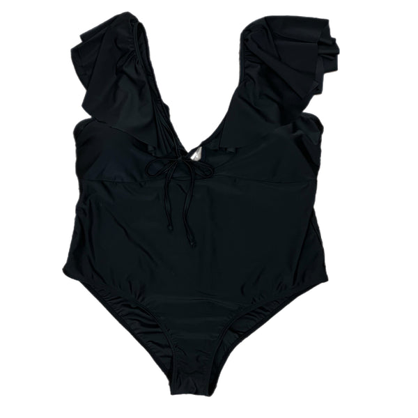 PRE-OWNED - Meet.Curve Black Swimsuit Size 4XL with Tags Attached preowned shopping buy secondhand