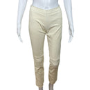 PRE-OWNED - Stouls Ivory Leather Pants Size Small
