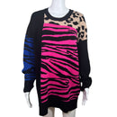 PRE-OWNED - TORRID Black Long Sleeve Crew Neck Animal Print Sweater - Size 2 Style and Give - Resale Shopping for Good