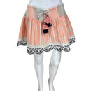 PRE-OWNED - HEMANT & NANDITA Peach Printed Mini Skirt Size S Style and Give Luxury Resale Fashion