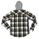 PRE-OWNED - RSQ Collective Brown Plaid Hoodie Shirt