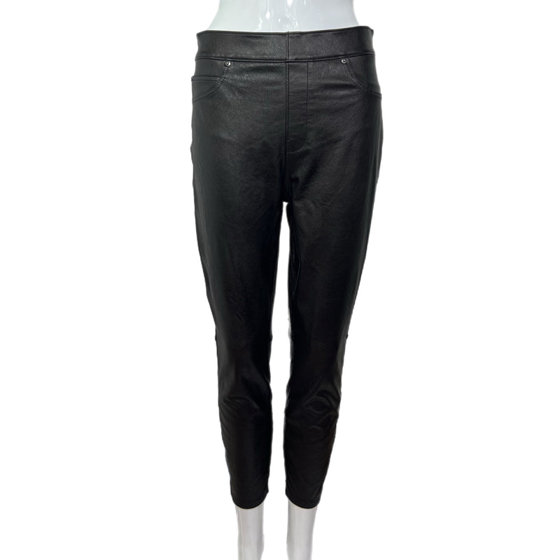 PRE-OWNED - Spanx Black Faux Leather Petite Legging Size Medium Petite - Style and Give Preloved Items for a low price