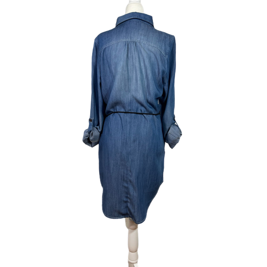miss me denim dress MISS ME YET STRAPLESS DENIM MIDI DRESS AKIRA