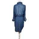 PRE-OWNED -  Miss Me Denim Dress with Leather Fringe Belt