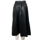 PRE-OWNED - Zara Black Faux Leather Midi Skirt Size Small
