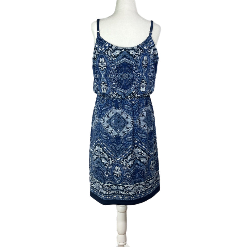 PRE-OWNED - Maurices Spaghetti Strap Blue Patterned Dress