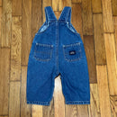 PRE-OWNED - Carter's Dump Truck Embroidered Blue Denim Overalls 6 to 9 Months