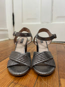 PRE-OWNED - TOPSHOP RADIANT Metallic Silver Sandals Size 37