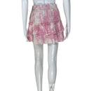 PRE-OWNED - Generation Love Pink Tie-Dye Printed Ruffle Tiered Mini Skirt Size S
