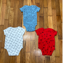 PRE-OWNED - Carter's Set of 3 Short Sleeve Bodysuits 3 Months