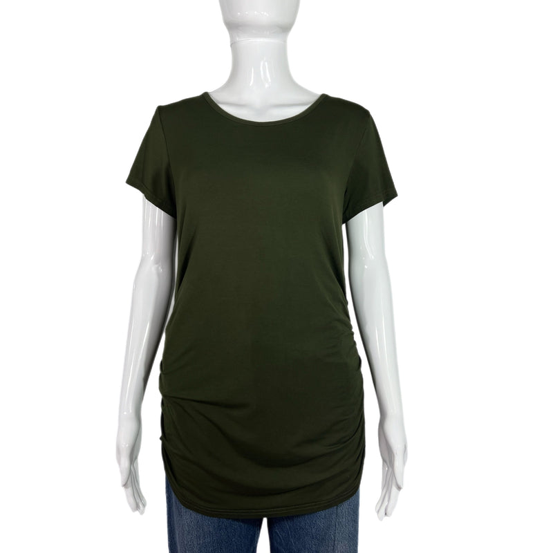 Preowned Smallshow Maternity Olive Short Sleeve T-Shirt Size Medium