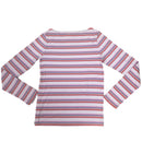 PRE-OWNED - Gap Long Sleeve Bateau Neck Pink Striped Shirt