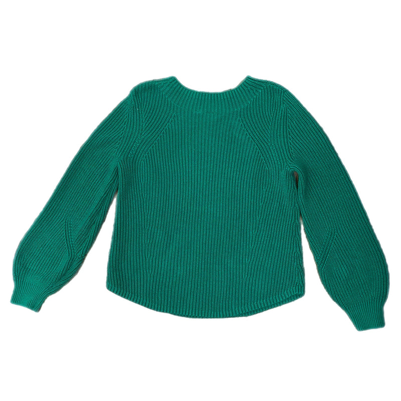 PRE-OWNED - GAP Green Mock Neck Ballon Long Sleeve Sweater