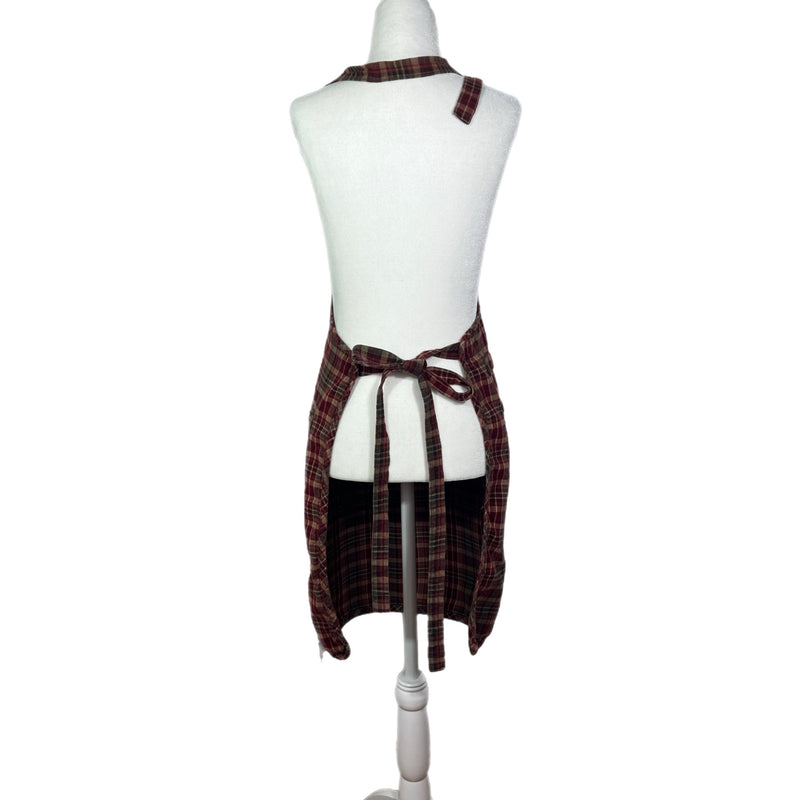 PRE- OWNED - Plaid Adjustable Aprons