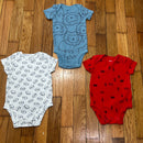 PRE-OWNED - Carter's Set of 3 Short Sleeve Bodysuits 3 Months Style and Give 