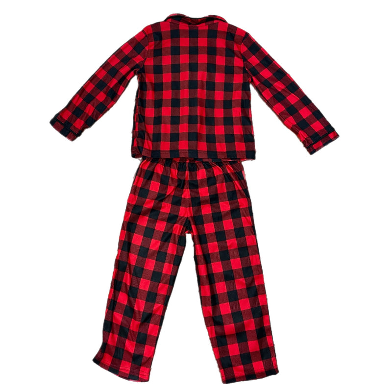 PRE-OWNED - Carter's Boys Buffalo Long Sleeve Plaid Matching Pajama Set