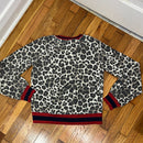 PRE-OWNED - Pam & Gela Animal Print Distressed Sweatshirt