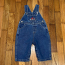  PRE-OWNED - Carter's Dump Truck Embroidered Blue Denim Overalls 6 to 9 Months Style and Give Secondhand Shopping 