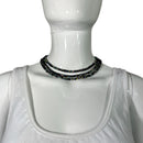 Black Iridescent Beaded Necklace - Style and GIve Resale Luxury Fashion
