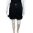 PRE-OWNED - H&M Black Denim Shorts Size 14
