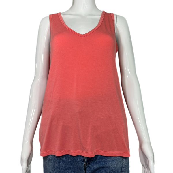 Pre-owned Nine West Coral V Neck Tank Size Medium 