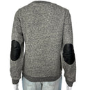 PRE-OWNED - The Fisher Project Grey Crewneck Sweatshirt with Leather Accents Size XS
