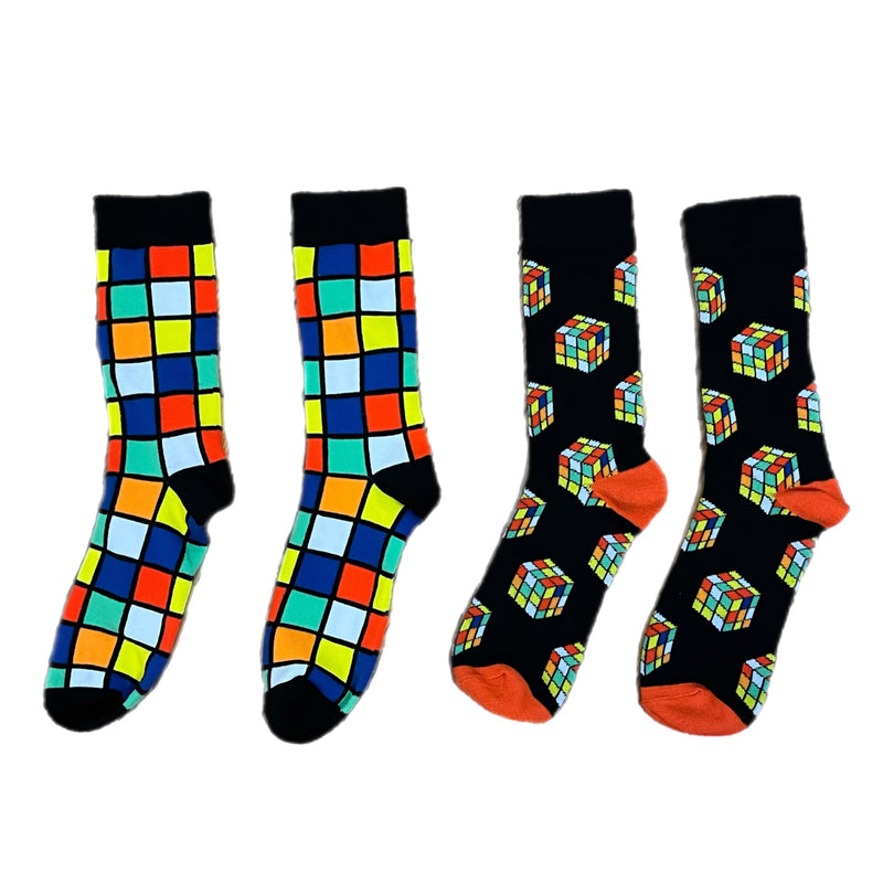 PRE-OWNED - Rubix Cube Socks (2 pairs)