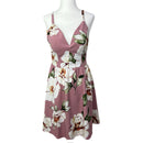 PRE-OWNED -  Speechless Mauve V Neck Sleeveless Open Back Dress Size Medium