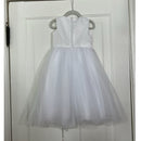 PRE-OWNED - David's Bridal Girls White Flower Girl or Communion Dress Size 2T