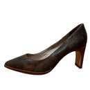 PRE-OWNED - Matt Bernson Brown Snakeskin Heels Size 6.5 Style and Give Luxury Fashion Secondhand Shopping 